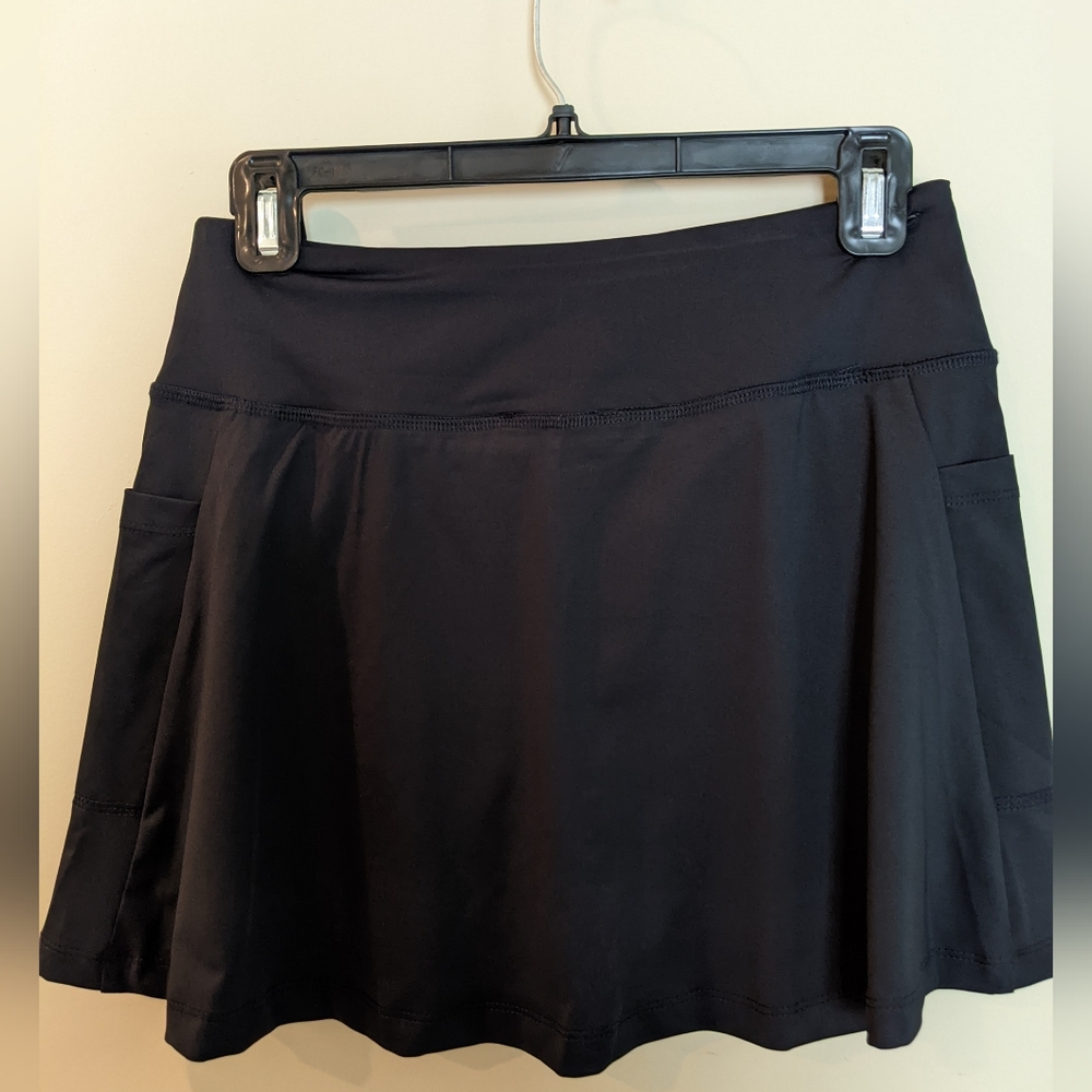 NWT Black Tennis skirt with built-in bike short, Sz S